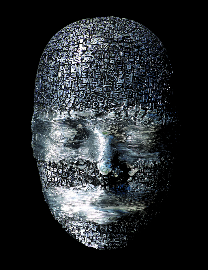 masks made of thousands of bolts