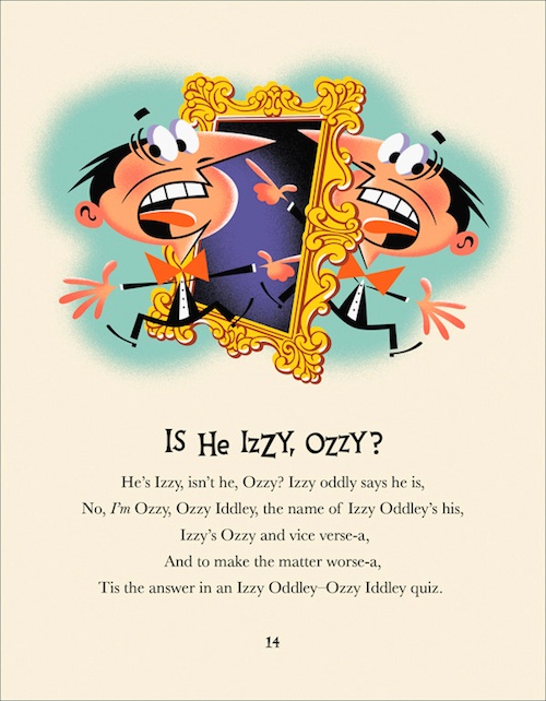 12 Retro Illustrations and 7 Tongue Twisting Limericks