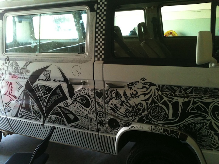 Sharpie marker on volkswagen van