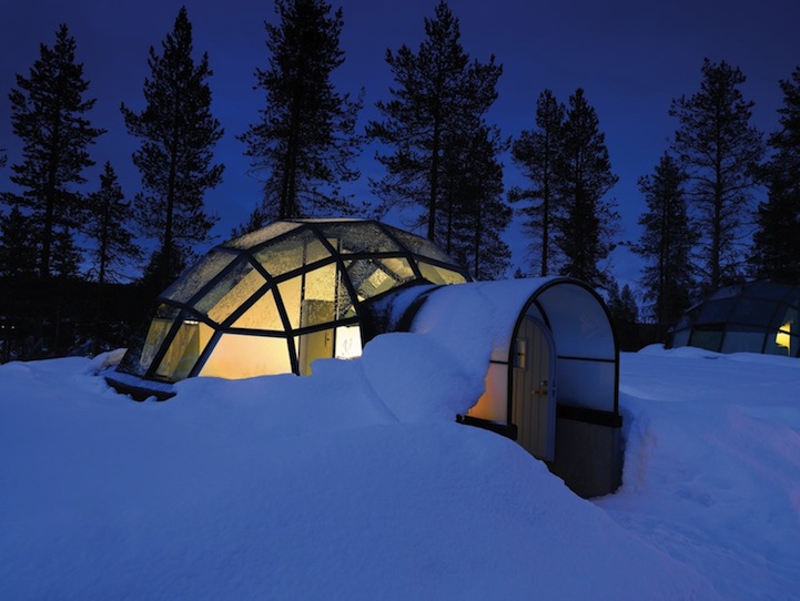 glass in igloo finland