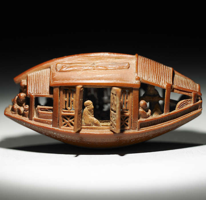 carved olive pit sculpture Ch'en Tsu-chang asian art miniature