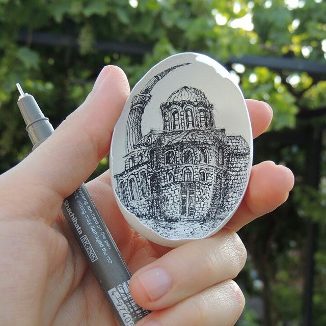 sreyya noyan architecture eggshell art eggshell paintings egg art