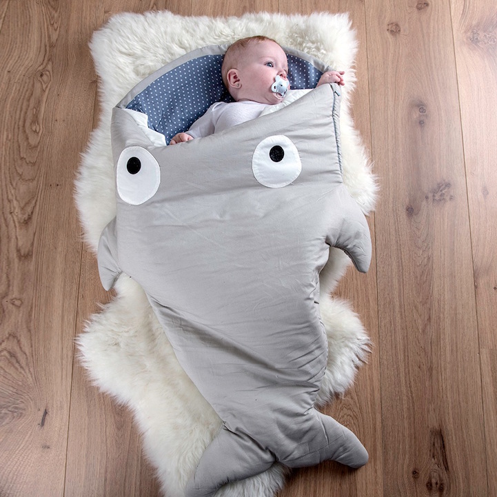 Colorful FishShaped Sleeping Bags Playfully “Swallow” Children in a