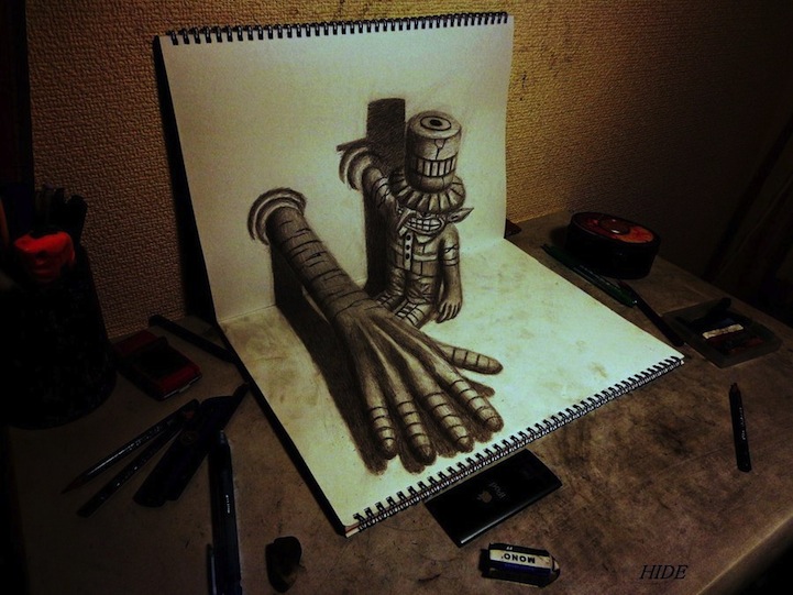 New 3D Anamorphic Illustrations By Nagai Hideyuki