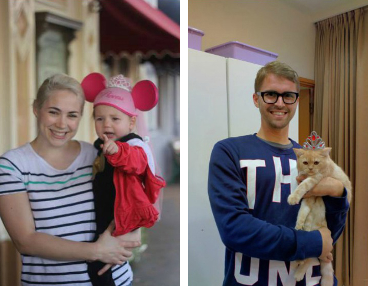 funny brother recreates twin sister family photos
