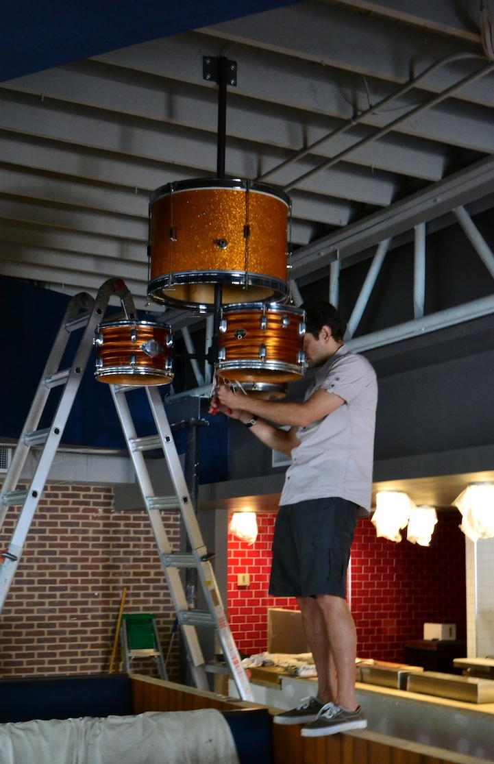 light drum chandelier