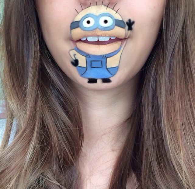 minions laura jenkinson lip art cartoon character makeup mouth lipstick