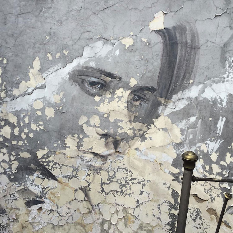 rone street art portraits empty abandoned buildings murals fragility art