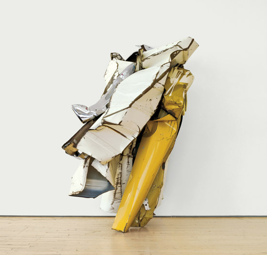 john chamberlain crushed car parts art guggenheim sculpture car art retrospective choices