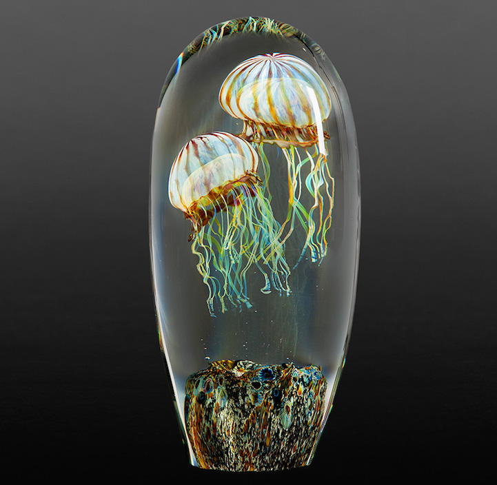 rick satava glass jellyfish sculpture