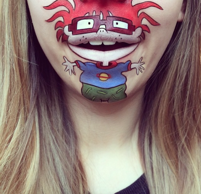 chuckie rugrats laura jenkinson lip art cartoon character makeup mouth lipstick
