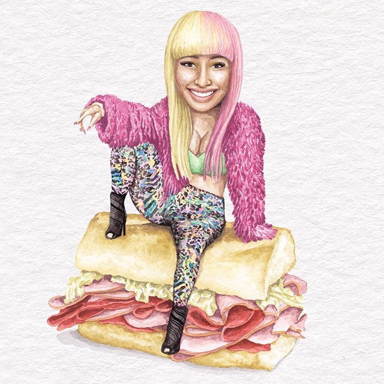 Artist Cleverly Pairs Iconic Celebrities with Their Delectable Sandwich