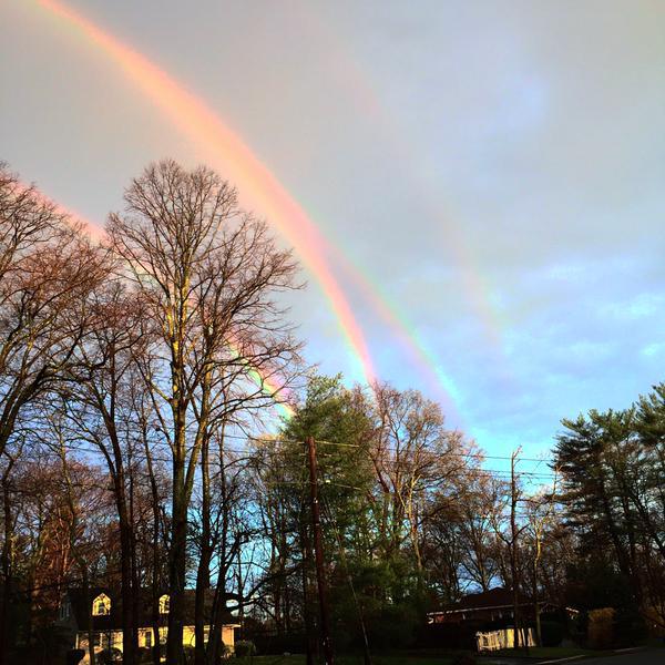 quadruple rainbow goes viral on the internet