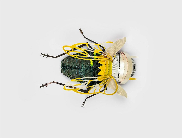 Beautifully Crafted Insects Made Out of Recycled Paper