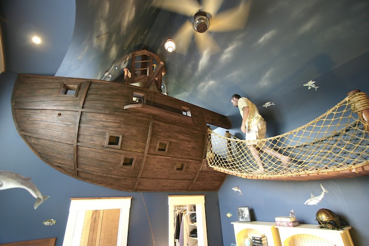 steve kuhl pirate ship bedroom interior design fantasy room