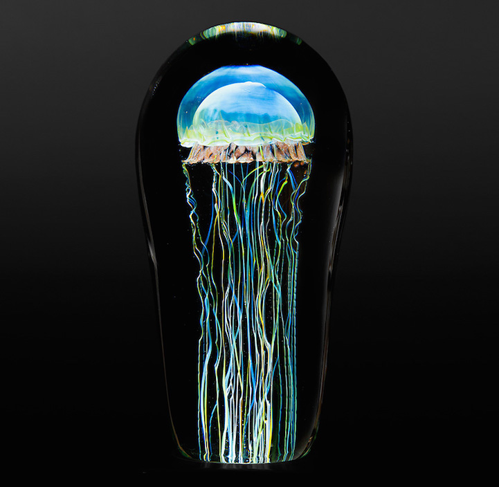 rick satava glass jellyfish sculpture