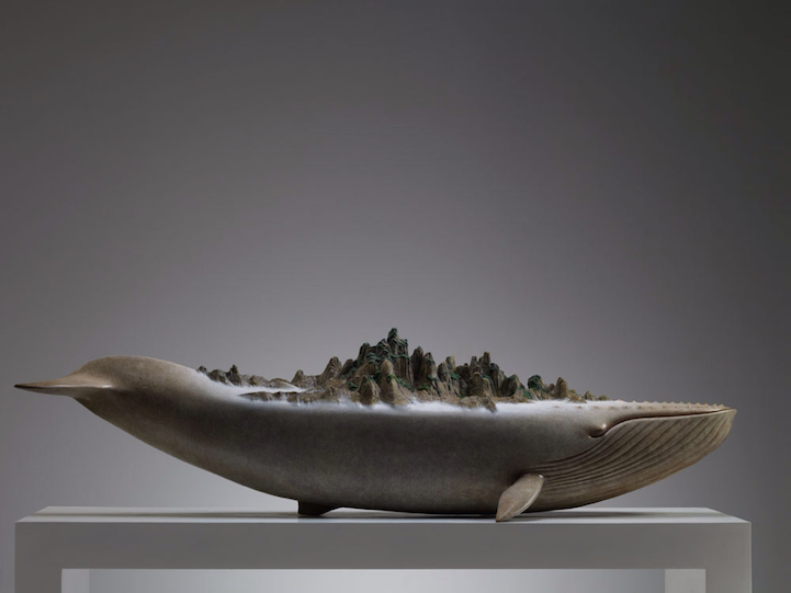 whales sculptures by ruilin wang