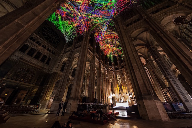 Virtual Stained Glass Within French Gothic Church