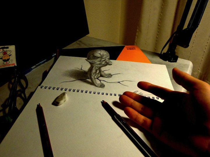 New 3D Anamorphic Illustrations By Nagai Hideyuki