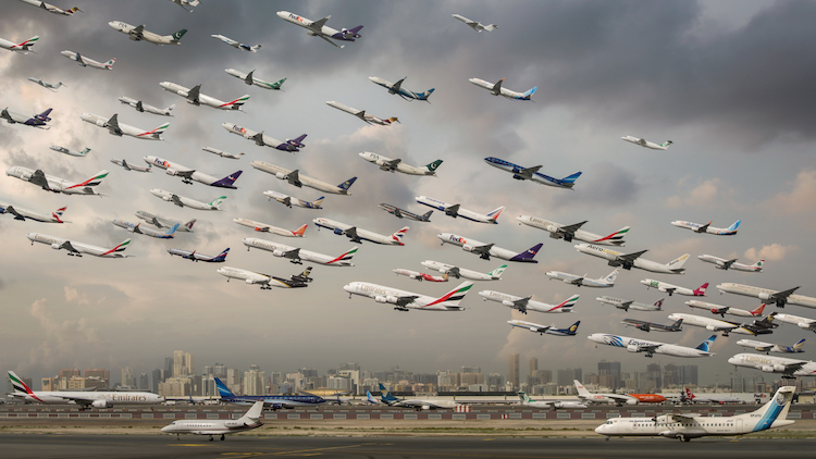 Airportraits Planes Departing At Dubai International Airport