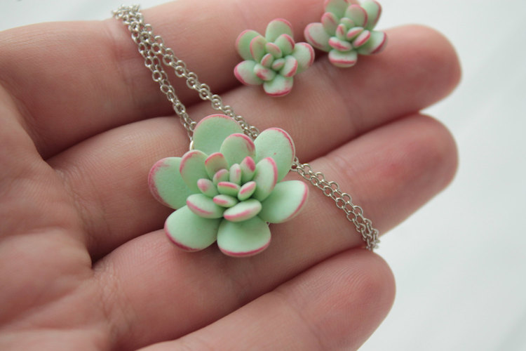 Exceptionally Convincing Succulent Jewelry