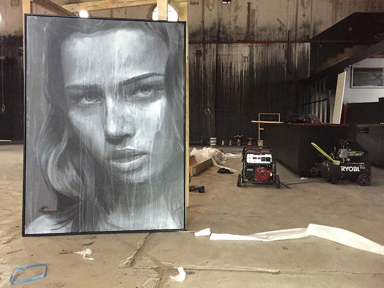 rone street art portraits empty abandoned buildings murals fragility art