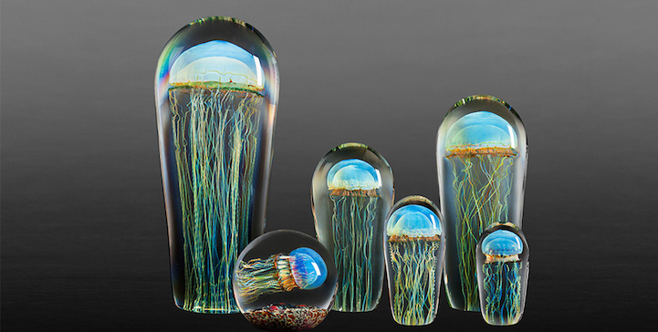 rick satava glass jellyfish sculpture
