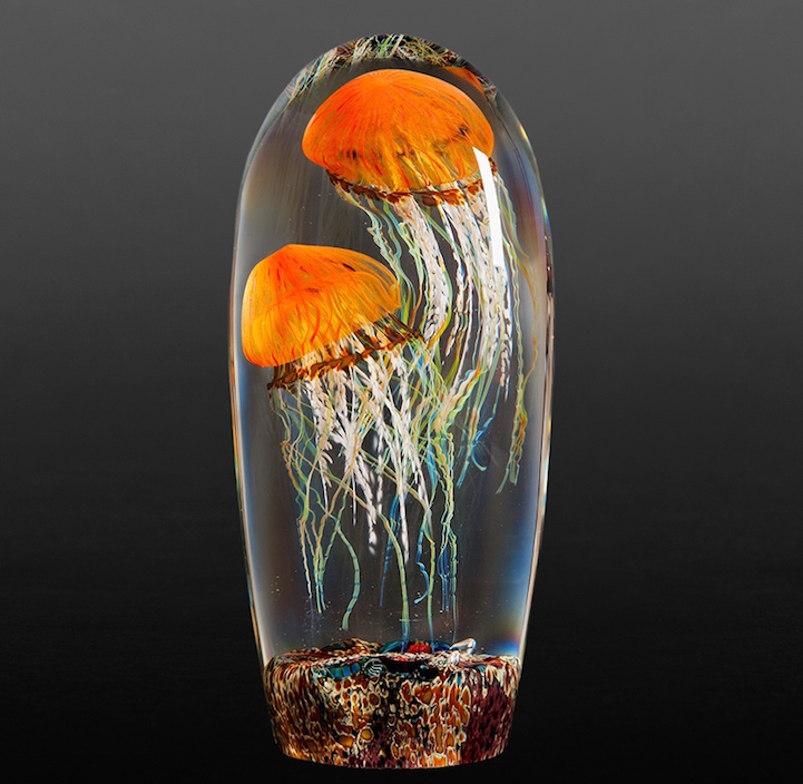 rick satava glass jellyfish sculpture