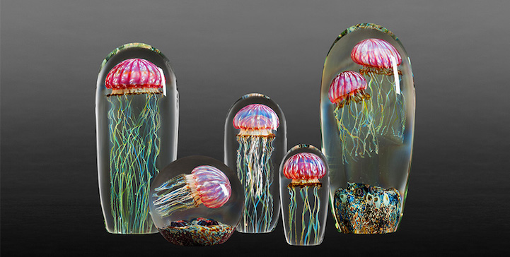 rick satava glass jellyfish sculpture