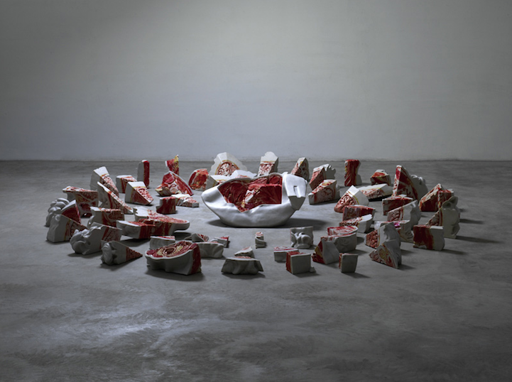 Dissected Classic Sculptures by Cao Hui Fleshy Raw Meat Internal Anatomy of Classic Sculptures by Cao Hui