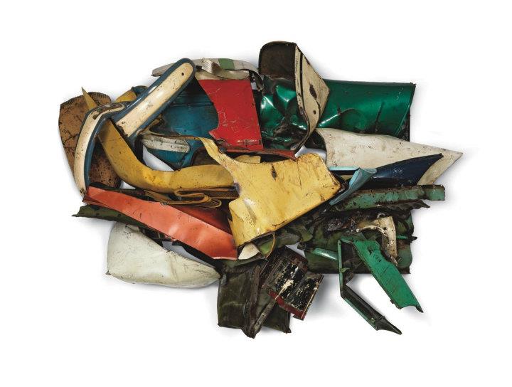 john chamberlain crushed car parts art guggenheim sculpture car art retrospective choices