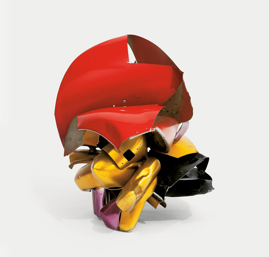 john chamberlain crushed car parts art guggenheim sculpture car art retrospective choices