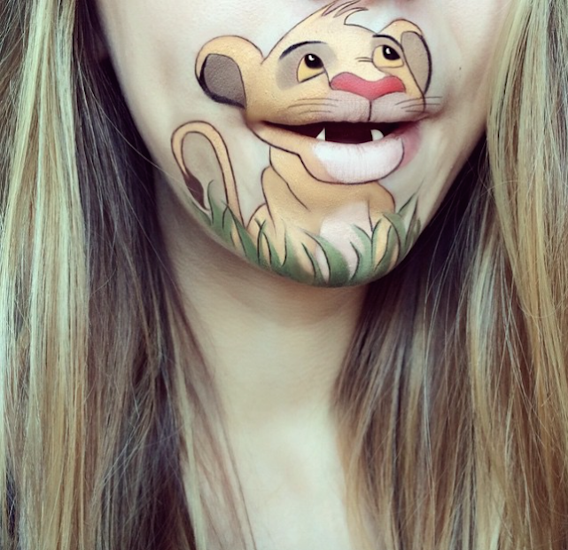simba laura jenkinson lip art cartoon character makeup mouth lipstick