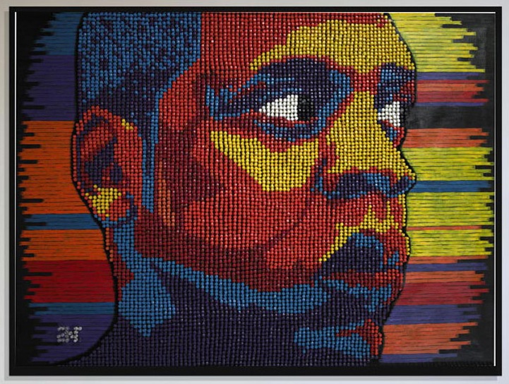 Vivid Pop Culture Thumbtack Art