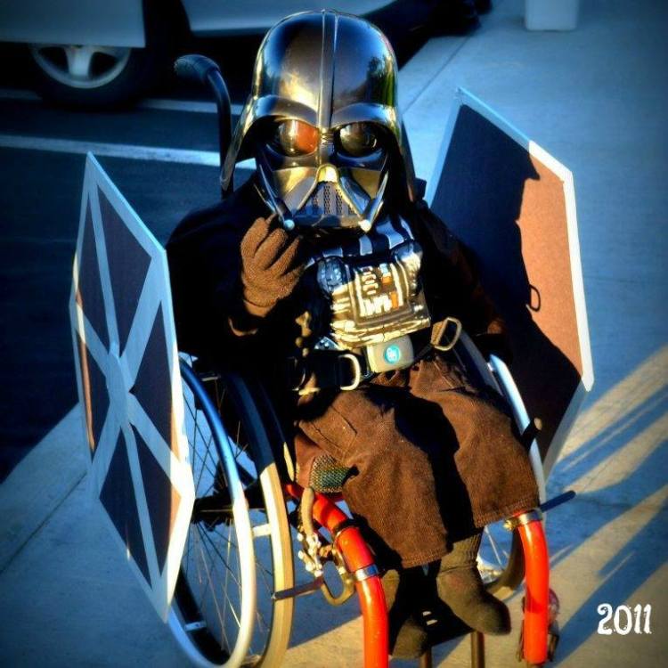Dad Transforms Son's Wheelchair Into Star Wars Inspired Halloween Costume