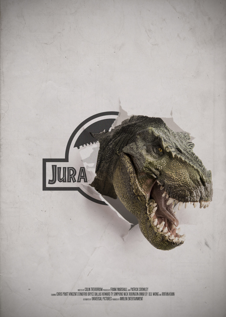 Personal Challenge Recreates Cinematic Poster Of Jurassic Park
