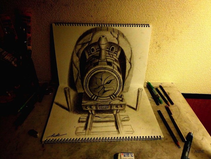 New 3D Anamorphic Illustrations By Nagai Hideyuki