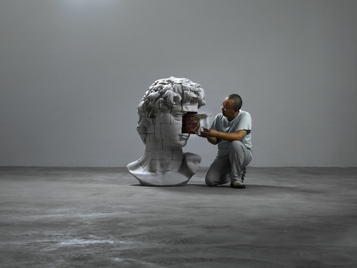 Cao Hui: Sculptor of Sliced Classic Sculptures with Raw Meat Internal Anatomy Fleshy Raw Meat Internal Anatomy of Classic Sculptures by Cao Hui