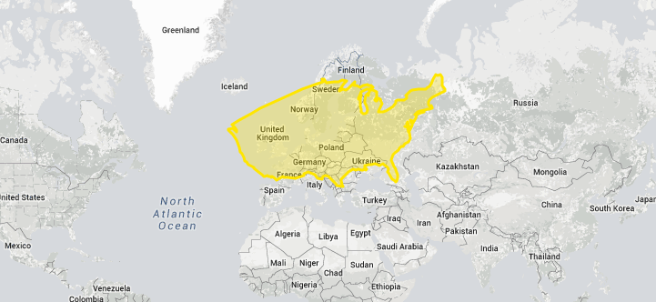 True Size Map