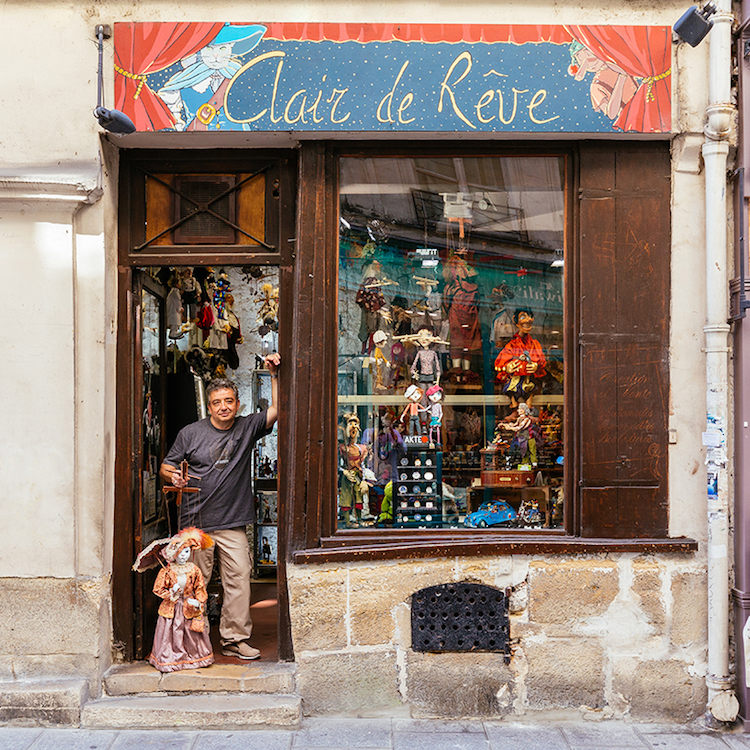 Owner In Front Of His Workshop In Paris