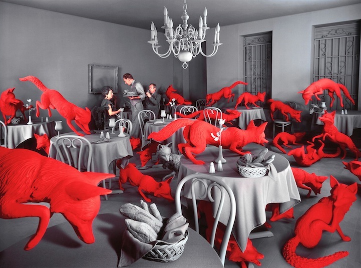 sandy skoglund surreal sets non-photoshopped scenes surrealism photography