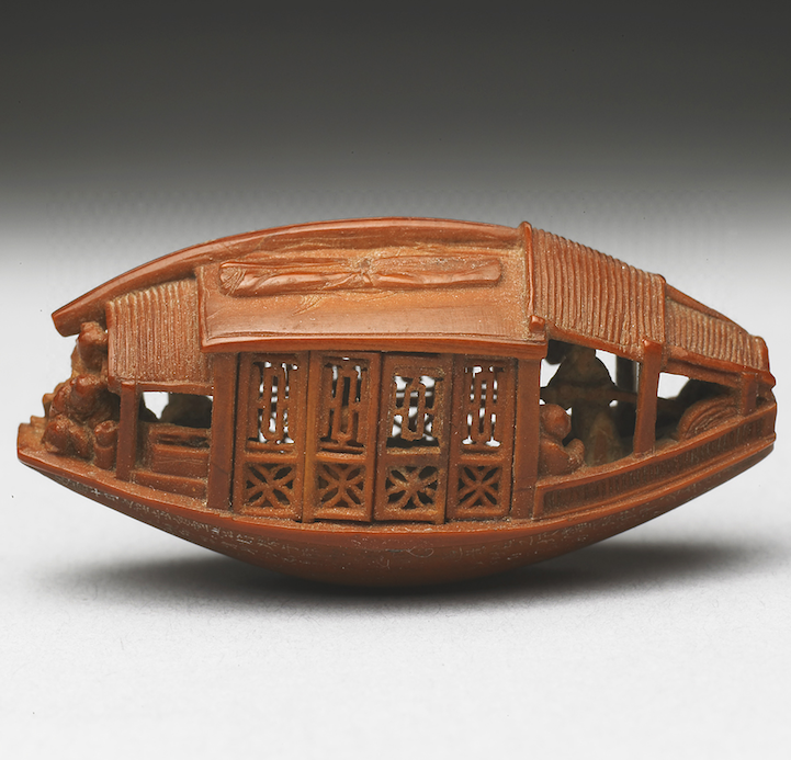 carved olive pit sculpture Ch'en Tsu-chang asian art miniature