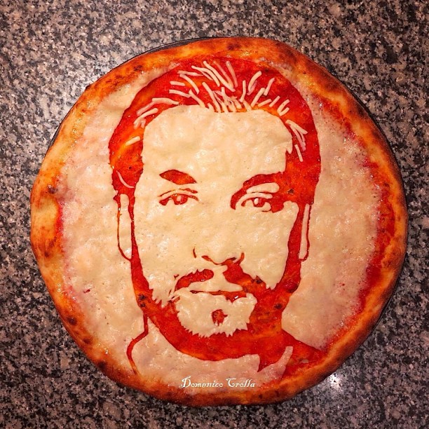 Steve Angello celebrity pizza portrait